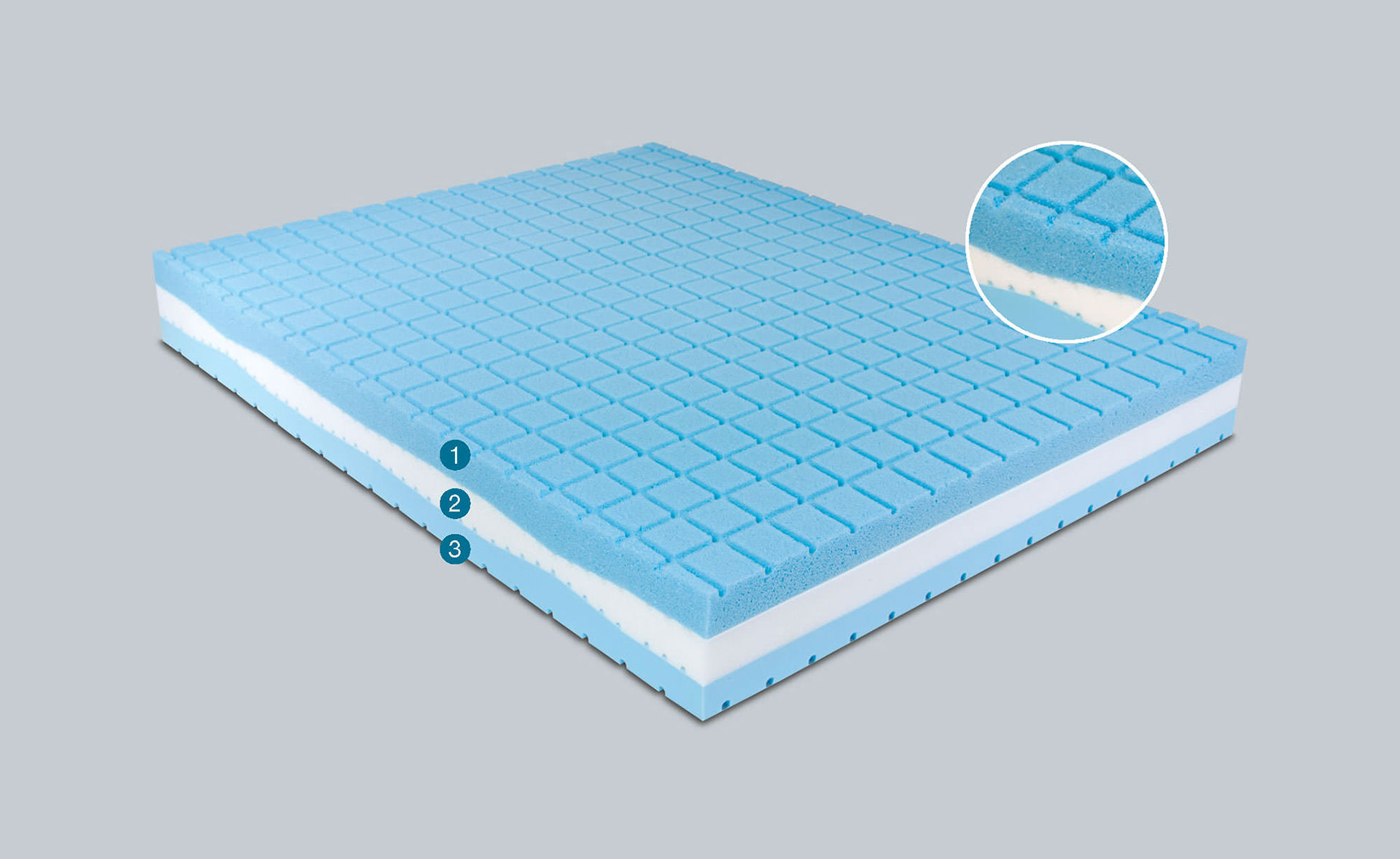 Fresch - Materasso Memory Foam Airsense - Poliuretano  misure naturale grancasa materasso acqua 